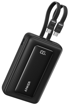 Портативное зарядное устройство Anker - 20000 mAh 45W Built-In Dual USB-C Cables Black (7235835)