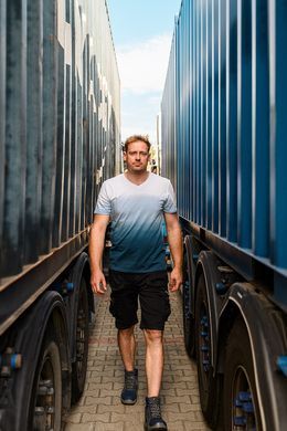 Заштрихована футболка DENIM, розмір L