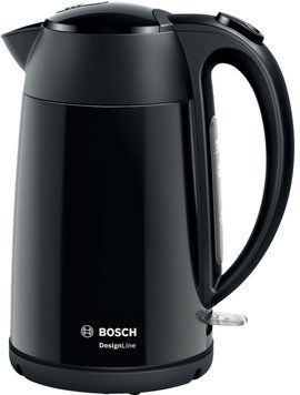 Електрочайник Bosch 1.7л, метал, чорний (361471) TWK3P423 фото