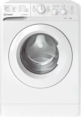 Indesit Пральна машина фронтальна, 5кг, 1000, A++, 43см, білий (375353) OMTWSC51052WUA фото
