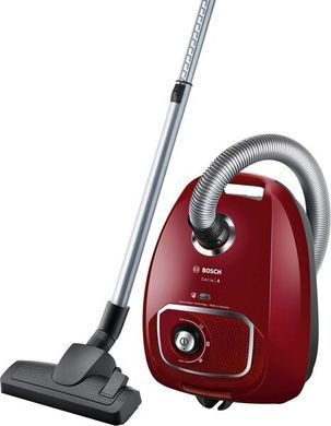 Bosch Пилосос мішковий, 600Вт, 4л, ЕРА10, червоний (358417) BGLS4X201 фото