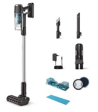 Philips Пилосос безпровідний 3000 Series, конт пил -0.27л, автон. робота до 60хв, вага-1.5кг, турборежим, сірий (374152) XC3133/01 фото