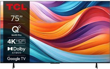 TCL Телевизор 75" QLED 4K 60Hz Smart Google TV Titan 75T7B фото