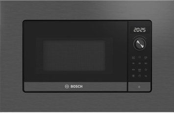 Bosch Мікрохвильова піч вбудована, 20л, електр. управл., 800Вт, дисплей, чорний/нержавійка (371034) BEL623MD3 фото