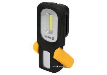 Ліхтар COB LED акумуляторний VOREL : діодний (3Вт) 100Lm, Li-Ion 3.7 В, 800 A/Год, 5 режимів 82723 фото