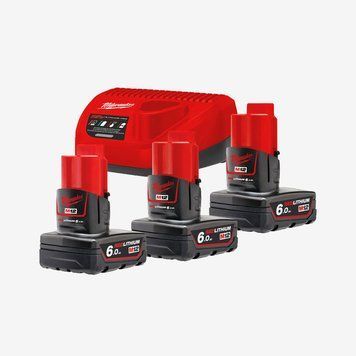 Енергокомплект MILWAUKEE, M12 NRG-603 (+зар.пр., 3 акум.Х 6Аг)
