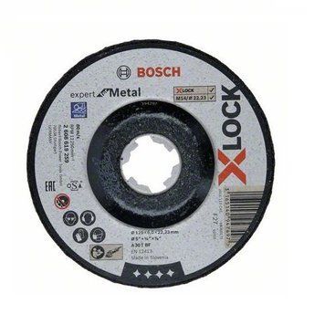 Круг зачисний по металу Bosch X-Lock Expert for Metal 125x22,2 мм 2608619259