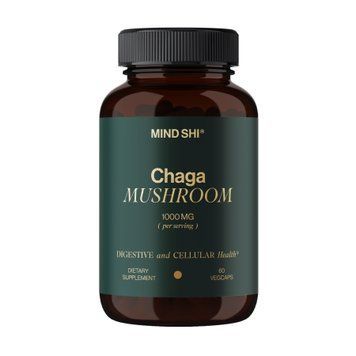 Гриб Чага Mind Shi Chaga Mushroom 1000 мг 60 веганских капсул