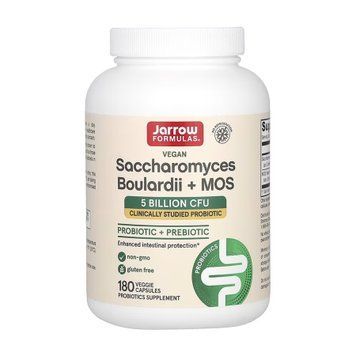 Сахаромицеты Буларди Jarrow Formulas Saccharomyces Boulardii+ MOS, 180 капсул