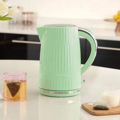 Электрочайник Russell Hobbs Eden, 1.7л, нержавеющая сталь, пластик, фисташковый (382621) 27364-70 фото