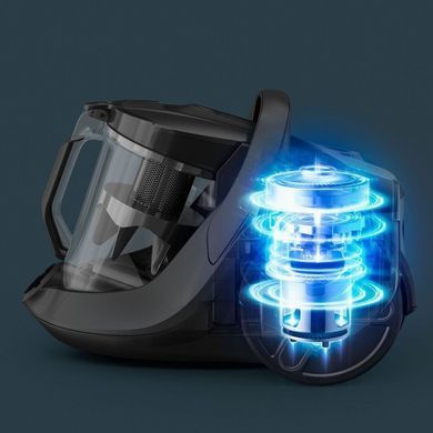 Rowenta Пилосос контейнерний GREEN FORCE CYCLONIC EFFITECH+, 500Вт, конт пил -2,5л, НЕРА, чорний (370779) RO7C66EA фото
