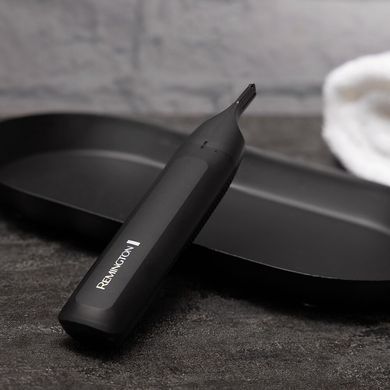 Remington Триммер Trim & Fit для бровей, носа и ушей, ААх1, вибрационный мотор, насадок-3, чехол, титан.напыл., черный