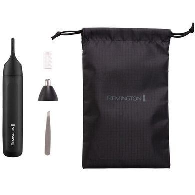 Remington Триммер Trim & Fit для бровей, носа и ушей, ААх1, вибрационный мотор, насадок-3, чехол, титан.напыл., черный