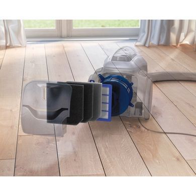 Electrolux Пилосос контейнерний, 650Вт, конт пил -1.6л, PureAdvantage D11, 4 насадки, білий (345266) PC91-ALRG фото