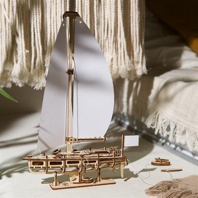 Дерев'яний механічний 3D конструктор Ugears Яхта Океанська Красуня (70193) dt_93658 фото