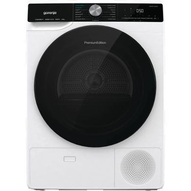 Gorenje Сушильна машина тепловий насос, 9кг, A++, 60см, дисплей, 15 програм, підсвітка барабану, білий (374744) DNS92 фото