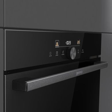 Gorenje Духова шафа електрична, 77л, A+, пара, дисплей, IconTouch, чорний (374346) BOS6747A05DG фото