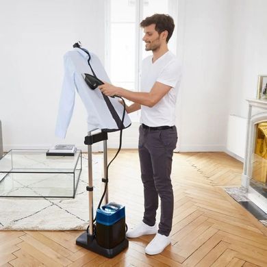 Tefal Гладильная система IXEO POWER, 2170Вт, 1100мл, паровой удар -200гр, постоянный пар - 90гр, с доской для глажки, нерж. сталь, черно-синий QT2022E1 фото