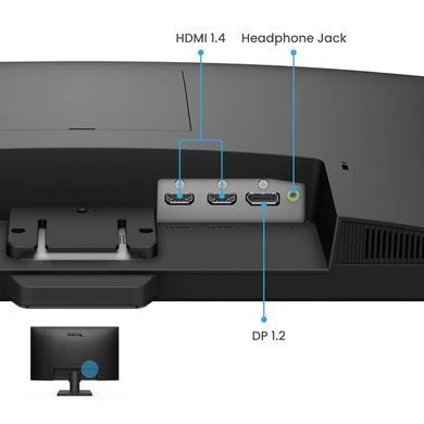 23,8" 16:9 IPS РК монітор, 1920х1080, 100 Гц, 5 мс (GtG), VESA MediaSync, 2xHDMI 1.4/1xDP 1.2, SP (2 BENQ GW2490 BLACK (9H.LLSLJ.LBE/9H.LLSLB.QBE) 3724946 фото