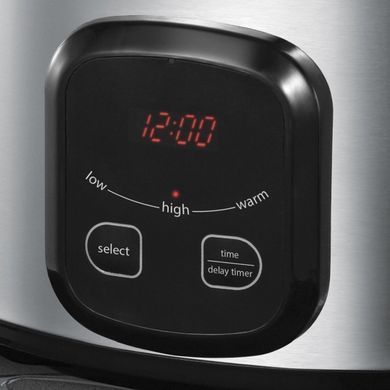 Повільноварка Russell Hobbs MaxiCook, 200Вт, чаша-6л, сенсорне керув., нерж. сталь, чорний 22750-56 фото