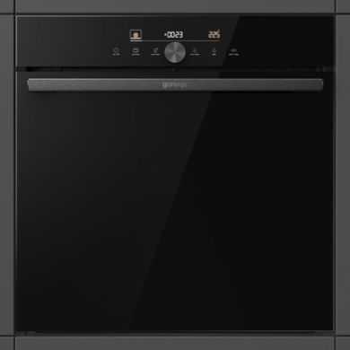 Gorenje Духова шафа електрична, 77л, A+, пара, дисплей, IconTouch, чорний (374346) BOS6747A05DG фото