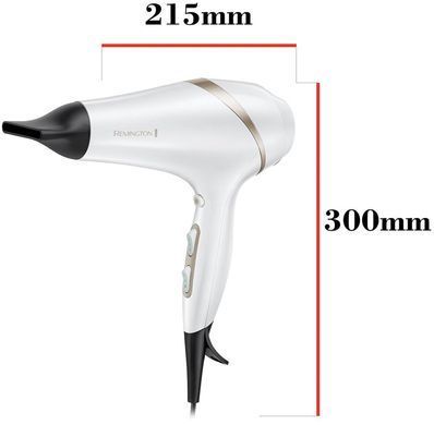 Remington Фен HydraLuxe, 2300Вт, 3 режими, дифузор, іоніз-я, хол. обдув, білий (332900) AC8901 фото