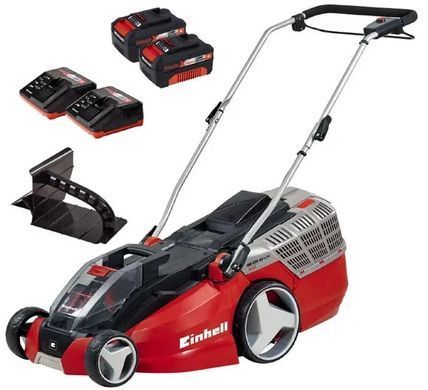Газонокосарка акумуляторна Einhell PXC GE-CM 43 Li M Kit 18В 2х4А&middot;год 43см 63л 25-75мм 16.5кг 3413130 фото