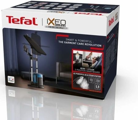 Tefal Гладильная система IXEO POWER, 2170Вт, 1100мл, паровой удар -200гр, постоянный пар - 90гр, с доской для глажки, нерж. сталь, черно-синий QT2022E1 фото