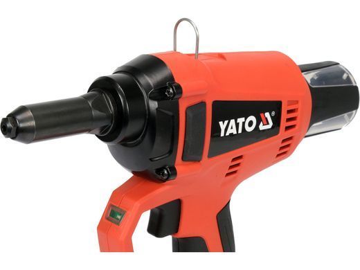 Заклепочник бесщеточный аккумуляторный YATO: Li-Ion 18 В 3АГод, 20 kN, для заклепок &Oslash;= 2,4-5,0 мм