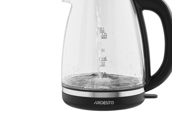 Електрочайник ARDESTO EKL-F100 1.7л/2150Вт/strix контроль/корпус скло/чорний (313710) EKL-F100 фото