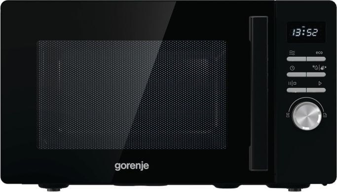 Мікрохвильова піч Gorenje, 23л, електр. керув., 800Вт, гриль, дисплей, чорний (374645) MO23A3BH фото