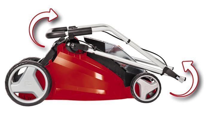Газонокосарка акумуляторна Einhell PXC GE-CM 43 Li M Kit 18В 2х4А&middot;год 43см 63л 25-75мм 16.5кг 3413130 фото