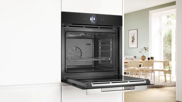 Bosch Духова шафа електрична, 71л, A+, дисплей, конвекція, чорний (367251) HBG7361B1 фото