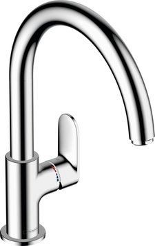 Змішувач для кухні Hansgrohe Vernis Blend M35, довж.виливу - 221мм, поворотний, 1важіль, KM260, хром (355283)