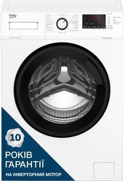 Beko Стиральная машина фронтальная, 6кг, 1200, A+++, 45см, дисплей, инвертор, белый WUE6612IXBW фото