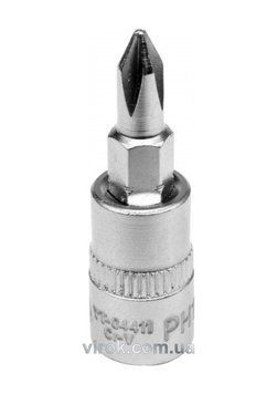 Головка торцева YATO кадрат 1/4 "Philips" PH1, L= 37 мм