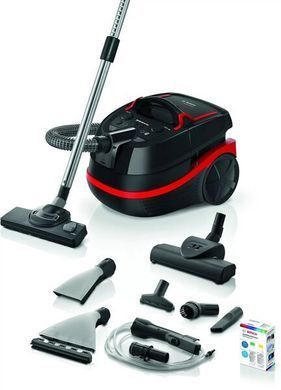 Bosch Пилосос миючий, 2100Вт, 2.5л, вода -5л, НЕРА13, турбощітка, чорний (358420) BWD421POW фото