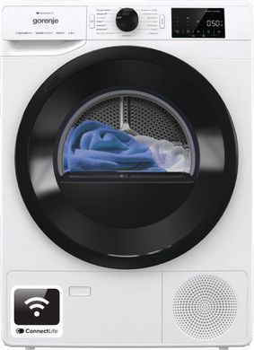 Gorenje Сушильная машина конденсационная, 8кг, A+++, 60см, дисплей, Wi-Fi, белый DPNE83GNLWIFI фото