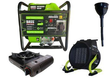 Инверторный генератор Bass Polska 5047LX + газовая плитка Orcamp CK-505 + электрический обогреватель Gardyer K5047LX фото