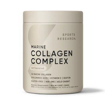 Коллагеновый комплекс красоты, морской коллаген, без ароматизаторов, Collagen Beauty Complex, Marine Collagen, Unflavored, Sports Research, 163 г