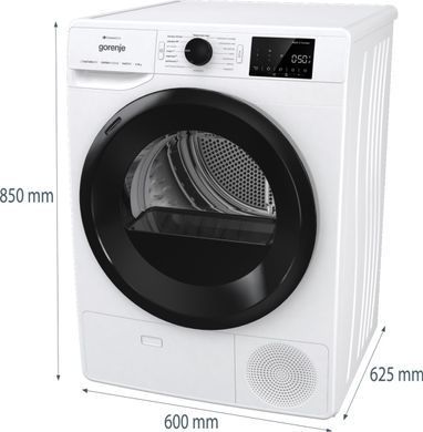 Gorenje Сушильная машина конденсационная, 8кг, A+++, 60см, дисплей, Wi-Fi, белый DPNE83GNLWIFI фото