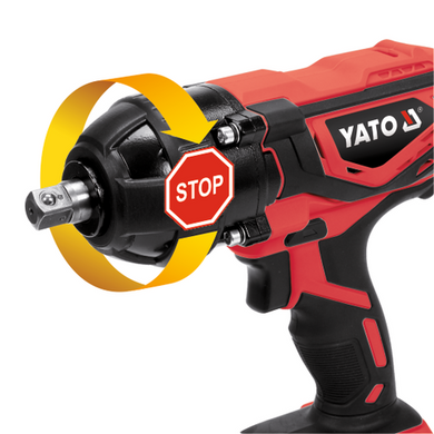 Гайковерт ударный аккумуляторный YATO: квадрат 1/2", 300Нм, Li-Ion 18В, +4 головки, (БЕЗ АККУМУЛЯТОРА) YT-82805 фото