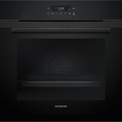 Siemens Духова шафа електрична, 71л, A, дисплей, конвекція, піроліз, чорний (374348) HB272ABB0 фото