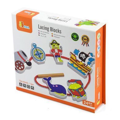 Деревянная шнуровка Viga Toys Пираты (59852VG) dt_510 фото