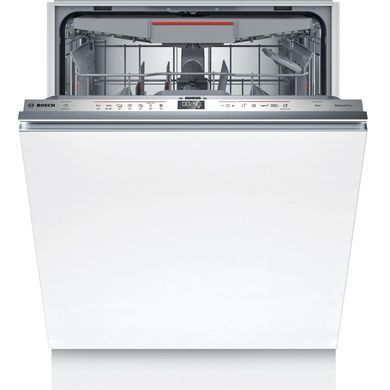 Bosch Посудомийна машина вбудована, 13компл., A++, 60см, дисплей, 3й кошик, теплообмінник, i-Dos, білий (379601) SMV6EMX75Q фото