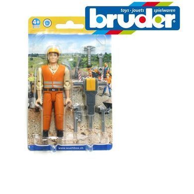 Фігурка Bruder Будівельник 11 см з аксесуарами (60020) dt_25729 фото