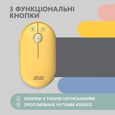 2E Мышь MF300 Silent WL BT Sunny yellow 2E-MF300WYW фото