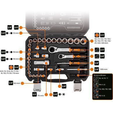 Набір інструментів Neo Tools 10-019 46 шт 10-019 фото