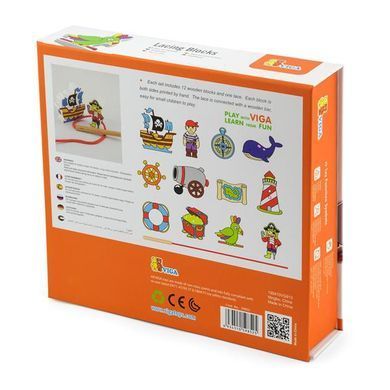 Деревянная шнуровка Viga Toys Пираты (59852VG) dt_510 фото