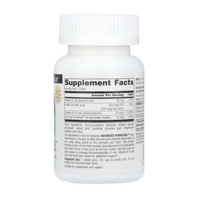 Advanced Ferrochel&trade; 27mg - 180 tabs Source Naturals